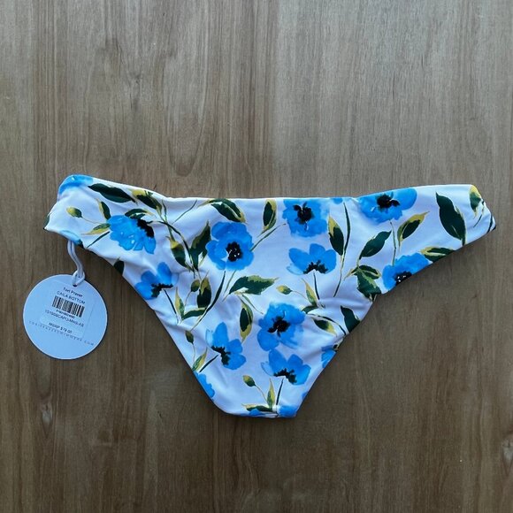TORI PRAVER CAILA BOTTOM Women’s Floral Ruched Sides Lined Bikini Bottoms sz XS - Picture 3 of 6